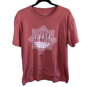 Grace & Truth Rose Pink Graphic Short Sleeve Tee Shirt L